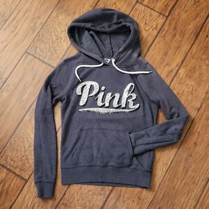 - PINK Victoria's Secret gray pullover hooded sweatshirt size XS/TP